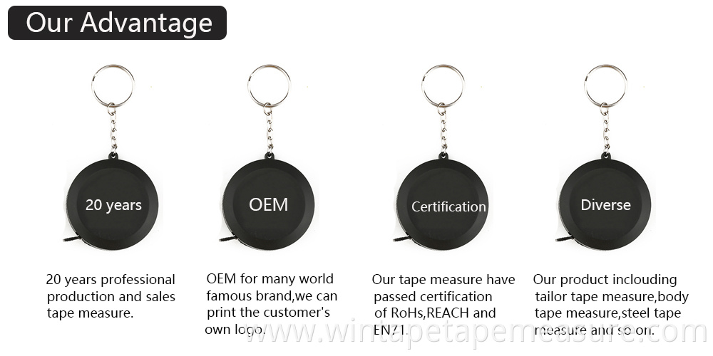 promotional key chain tape measure,gift measuring tape key ring